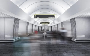 Станция метро Českomoravská получит новый дизайн в виде белых стеклянных плиток с пузырьками воздуха